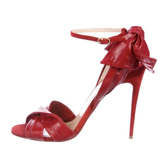 Christian Louboutin Red eel leather heels - Picture 1 of 13